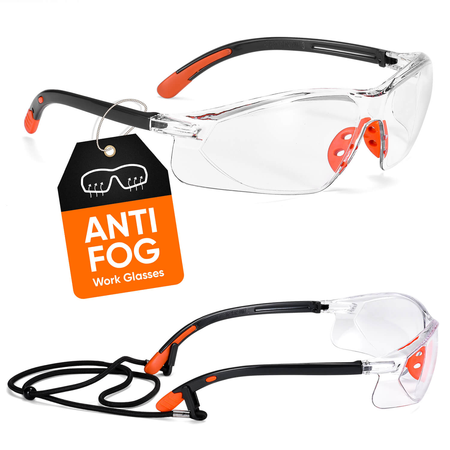 SAFEYEAR Anti Scratch Safety Glasses- SG003 HD Anti Fog Work