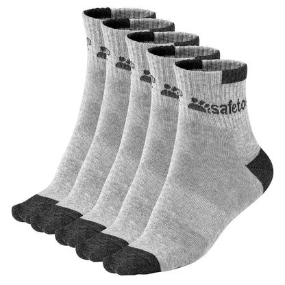 [Bundles] Safetoe Antler BK Slip-on Work Boots with 5 Pack Safetoe Crew Socks