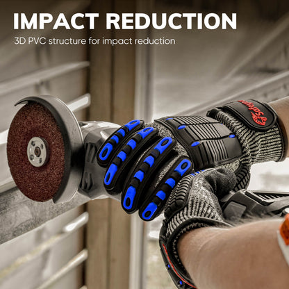 SAFEYEAR Heavy Duty Anti-Impact Mechanic Work Gloves FL-HDPABU