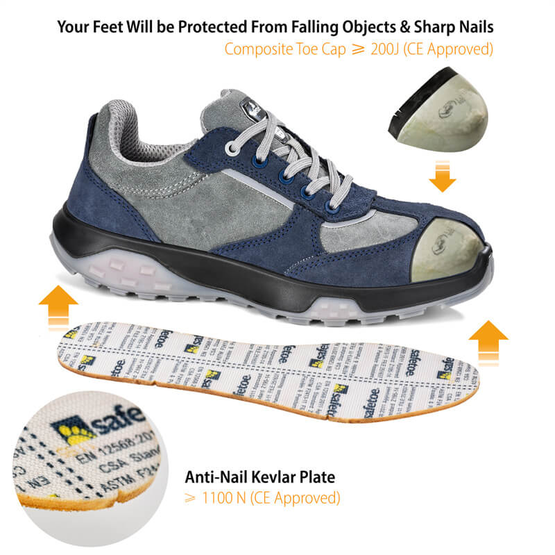Antelope Blue Sports Safety Shoes