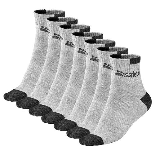 7-Pack Safetoe Moisture Control Cushioned Work Crew Socks