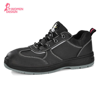 Black Women Safety Shoes with Steel Toe