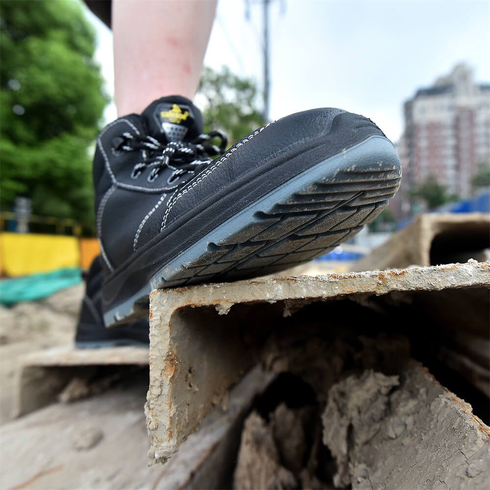 Black Women Safety Work Boots with Steel Toe