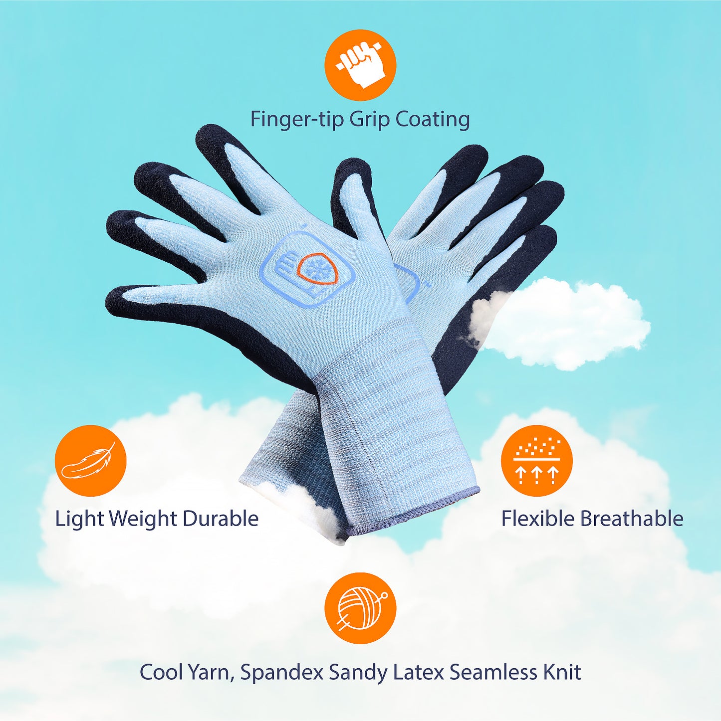 SAFEYEAR Personal Protective Bule Work Gloves Safty For General Assembly Garden Dust-proof