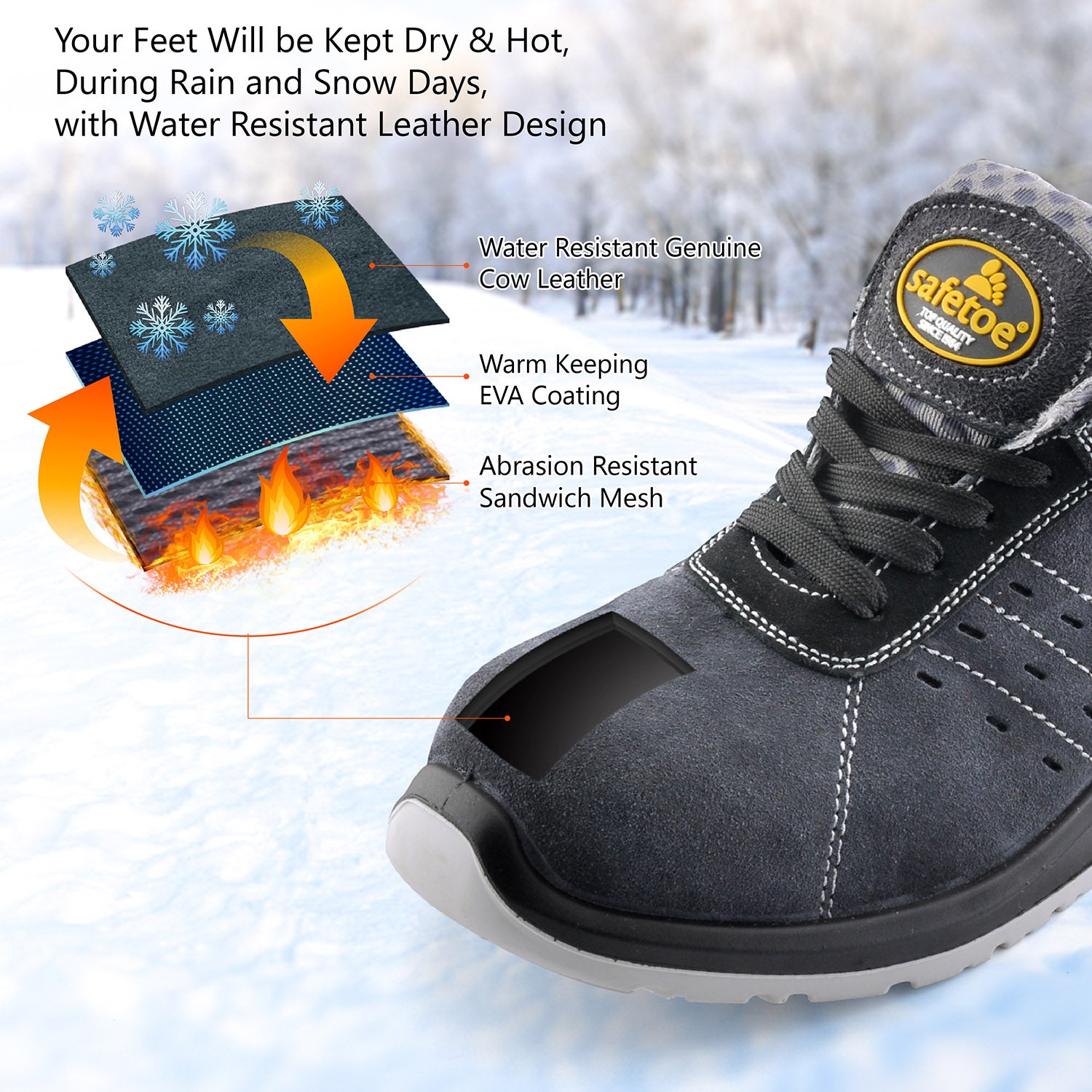 Construction Safety Shoes Winter | High Work Safety Boots Men - Work Safety  Shoes Men - Aliexpress