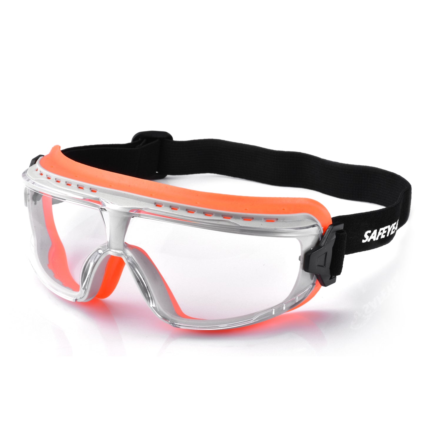 SAFEYEAR Safety Glasses Anti Fog Safety Work Goggles【ANSI Z87.1】Scratch Resistant HD Lens UV400 Protection Adjustable Strap Frame Style 360 EYE Protection