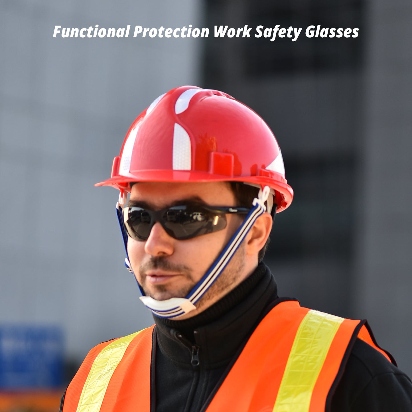 SAFEYEAR Anti Fog Safety Work Glasses【ANSI Z87.1】Anti Scratch Dark Lens UV Protection Sunglasses
