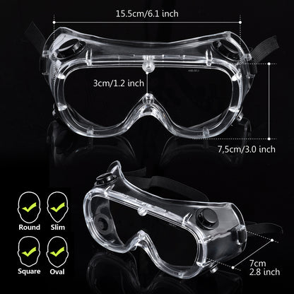 SAFEYEAR Goggles Anti Fog Safety Work Glasses【ANSI Z87.1】Anti Scratch HD Lens UV400 Protection