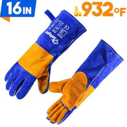 SAFEYEAR Safety Work Gloves Heat Resistant 932°F/500 °C Welding Arm Protection